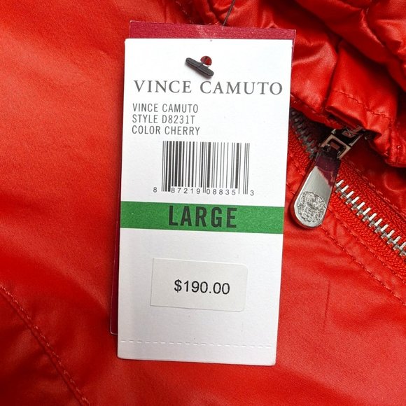 Vince Camuto Orange Quilted Moto Jacket - Picture 8 of 10